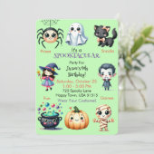 キッズハロウィーン誕生日パーティー 招待状 (スタンド正面)