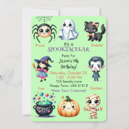 キッズハロウィーン誕生日パーティー 招待状