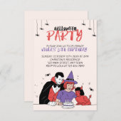 キッズハロウィーン誕生日フラットカード (正面/裏面)