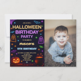 キッズハロウィーン誕生日招待状 | ブー・バッシュ 招待状