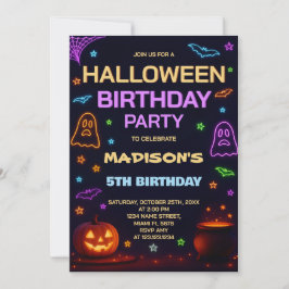 キッズハロウィーン誕生日招待状 | ブー・バッシュ 招待状