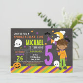 キッズハロウィーン誕生日招待状-人狼少年 招待状 (スタンド正面)