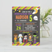 キッズハロウィーン誕生日招待状 招待状 (スタンド正面)