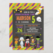 キッズハロウィーン誕生日招待状 招待状 (正面/裏面)