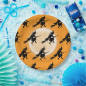 キッズハロウィーン誕生日魔女 ペーパープレート (パーティー)