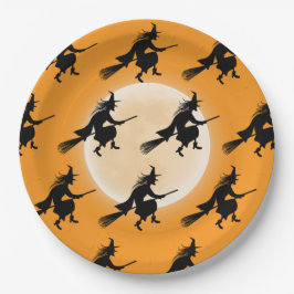 キッズハロウィーン誕生日魔女 ペーパープレート