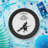 キッズハロウィーン誕生日魔女 ペーパープレート (パーティー)
