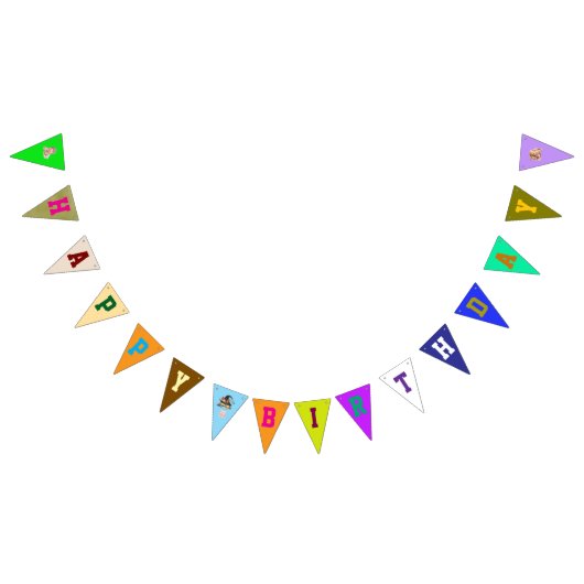 キッズハロウィーン誕生日 バンティングフラッグ (全)