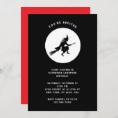 キッズハロウィーン誕生日 – リトルウィッチ 招待状 (正面/裏面)