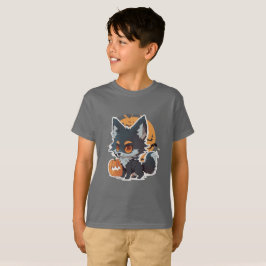 キッズハロウィーン2026 Tシャツ – かわいい動物のデザイン