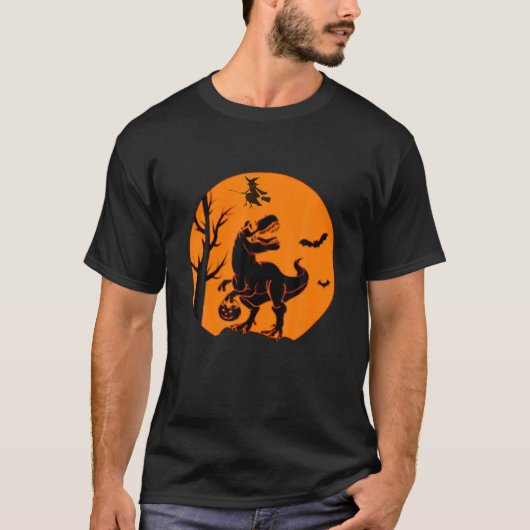 キッズハロウィーン、ハロウィーン恐竜ファミリー Tシャツ (正面)