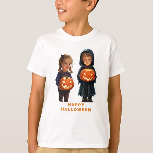 キッズハロウィーンTシャツ – おもしろいハロウィンティーかわいい Tシャツ (正面)
