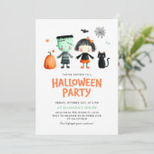 キッズハローウィンパーティかわいい 招待状 (スタンド正面)