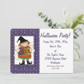 キッズハローウィンパーティ招待状リトルブーウィッチ2 招待状 (スタンド正面)