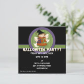 キッズハローウィンパーティ招待状リトルブーウィッチ3 招待状 (スタンド正面)