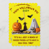 キッズハローウィンパーティ招待状。 招待状 (正面/裏面)