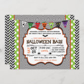 キッズハローウィンパーティ招待状、誕生日招待状 招待状 (正面/裏面)