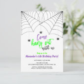 キッズハローウィンパーティ誕生日招待状 招待状 (スタンド正面)