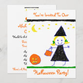 キッズハローウィンパーティ! 招待状 (正面/裏面)