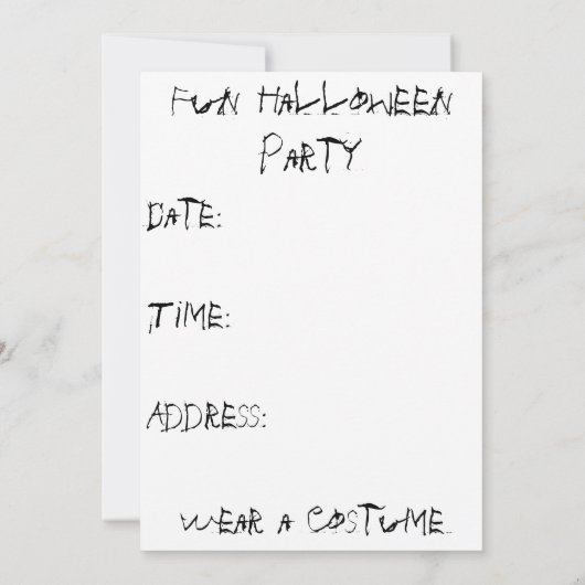 キッズハローウィンパーティ 招待状 (裏面)