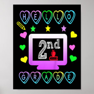 キッズハロー2年生1日目の学校おもしろい節 ポスター