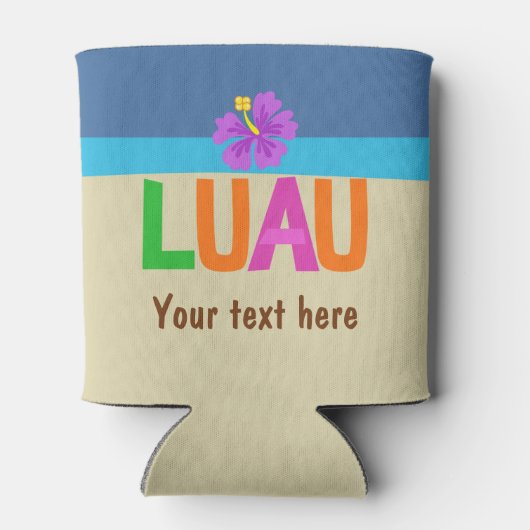 キッズハワイアンルアウ（ハワイ式宴会）パーティーゲストフリット 缶クーラー (裏面)
