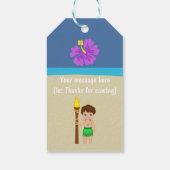 キッズハワイアンルアウ（ハワイ式宴会）パーティー ギフトタグ (裏面)