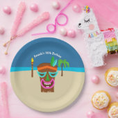 キッズハワイアンルアウ（ハワイ式宴会）パーティー ペーパープレート (パーティー)