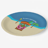 キッズハワイアンルアウ（ハワイ式宴会）パーティー ペーパープレート (アングル)