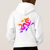 キッズハンズコンフォートブレンド®フード付きスウェットシャツ漢字の自由 (裏面)