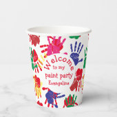 キッズハンドカラフルプリントパーティー 紙コップ (裏面)