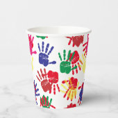 キッズハンドカラフルプリントパーティー 紙コップ (左)
