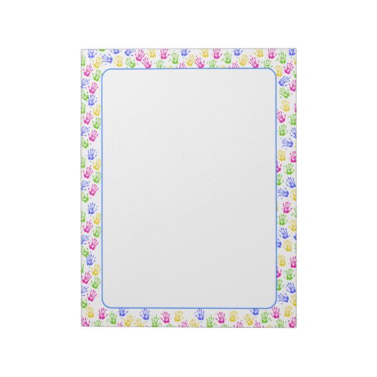 キッズハンドカラフルプリント ノートパッド (回転)