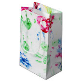 キッズハンドプリントデザイン スモールペーパーバッグ (裏面アングル)