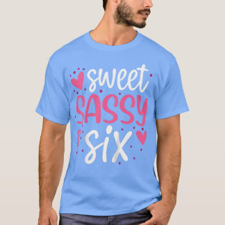 キッズハートスウィートサッシーとSi 6歳6Bir Tシャツ