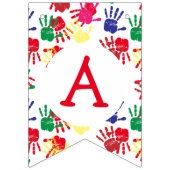 キッズハ絵を描ンドププリントハッピーバースデー バンティングフラッグ (第3の旗)