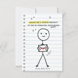 キッズバおもしろいレンタインデースティックフィギュアユーモアのカード 招待状