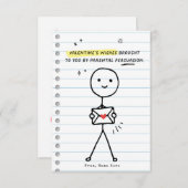 キッズバおもしろいレンタインデースティックフィギュアユーモアのカード 招待状 (正面/裏面)