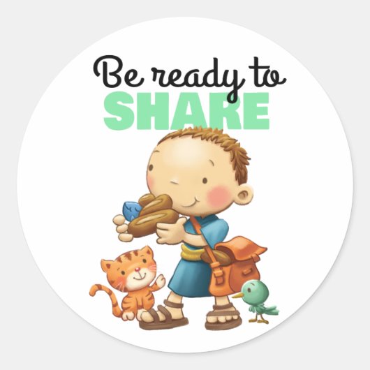 キッズバイブルの詩のステッカーページ ラウンドシール (正面)