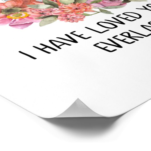 キッズバイブル聖句ウォールアート、水彩エレファントポス ポスター (角)