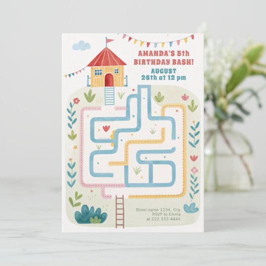 キッズバウンスBash、遊誕生日 招待状 (スタンド正面)