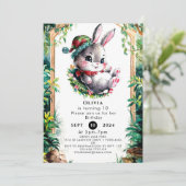 キッズバカラフルニー誕生日 招待状 (スタンド正面)