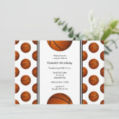 キッズバスケットボールスポーツ誕生日_チームパーティー 招待状 (スタンド正面)