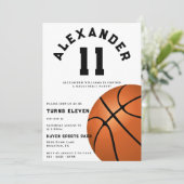 キッズバスケットボールバースデーパーティー 招待状 (スタンド正面)