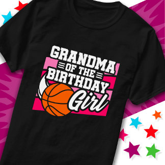 キッズバスケットボールパーティーおばあちゃん誕生日ガール Tシャツ