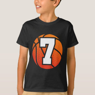 キッズバスケットボール誕生日7 Number 7歳 Tシャツ