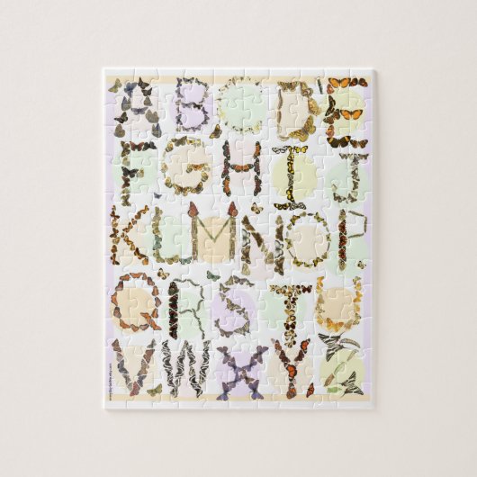 キッズバタフライアルファベット学パズルバタフライabc ジグソーパズル (縦)