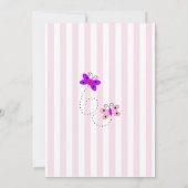 キッズバタフライ誕生日招待状 招待状 (裏面)