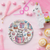 キッズバニーギフトバースデーパーティープレート ペーパープレート (パーティー)