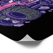 キッズバニーハッピーイースターモンスタートラック愛好家キッズ ポスター (角)